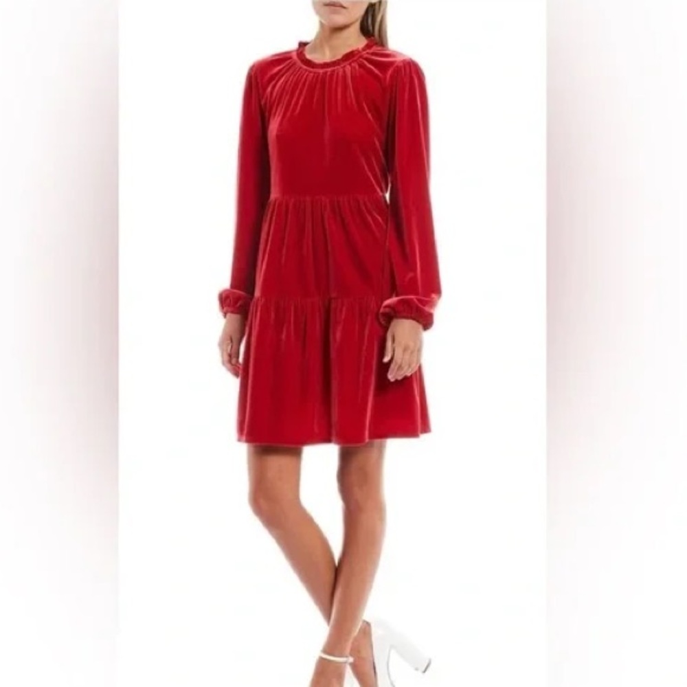 Copper Key Girls Kids Red Velvet Dress Size Small NWT